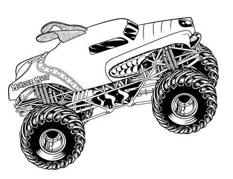 Printable Coloring Pages Monster Trucks