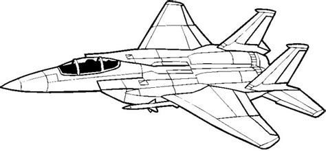 Coloriage avion de chasse à imprimer