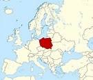 Grande mapa de ubicación de Polonia en Europa | Polonia | Europa ...