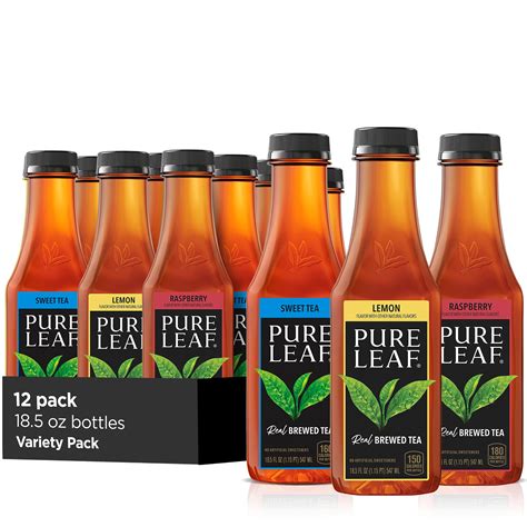 Pure Leaf Iced Tea Sweetened Variety Pack 185 Fl Oz Bottles 12