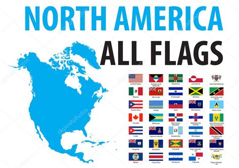 North America All Flags — Stock Vector © Megastocker 10137890