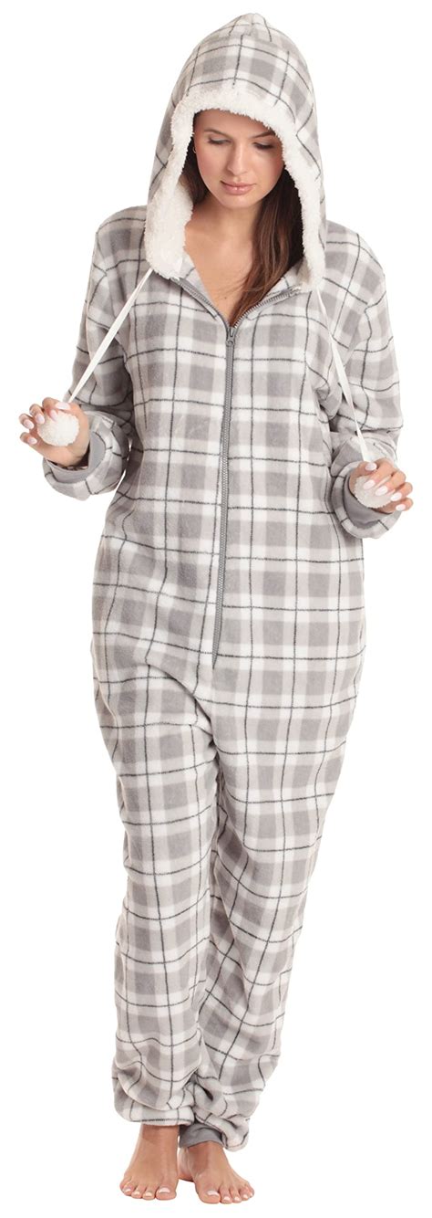 Just Love Adult Onesie Pajamas 6342 10281 Prp Xs Plaid Grey Medium
