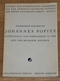 Johannes Popitz. Entwicklg und Wirksamkeit in der Zeit der Weimarer ...