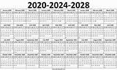 Leap Year 2020 Calendar - 366 Days | List of Leap Year 2020, 2024, 2028 ...