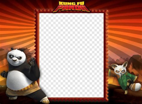 Red Panda Kung Fu Panda Border Frame Cute Panda Victorian Border