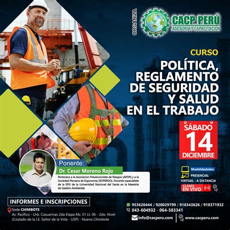 Cacp Perú Curso Política Reglamento De Seguridad Y Salud En El