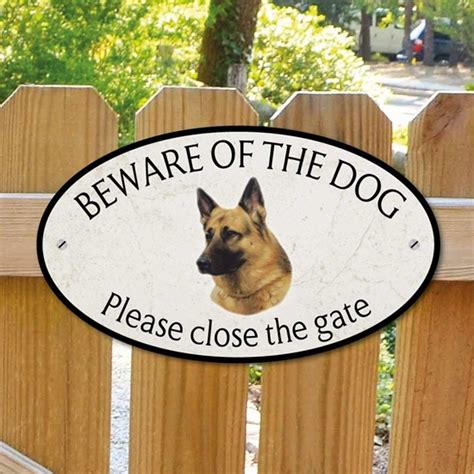 Jaf Graphics German Shepherd Beware Of The Dogplease Close The Gate Sign