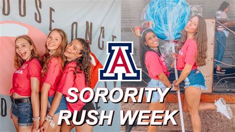 Sorority Rush Week Vlog University Of Arizona Youtube