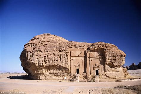 The Saudi Arabian Tomb Carved Out Of Rock Which Has Endured Since The