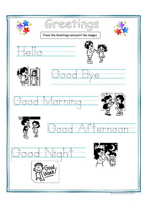 Greetings For Kids Esl Worksheets For Beginners English Worksheets
