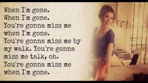 Anna Kendrick When Im Gone The Cup Song Lyrics Youtube