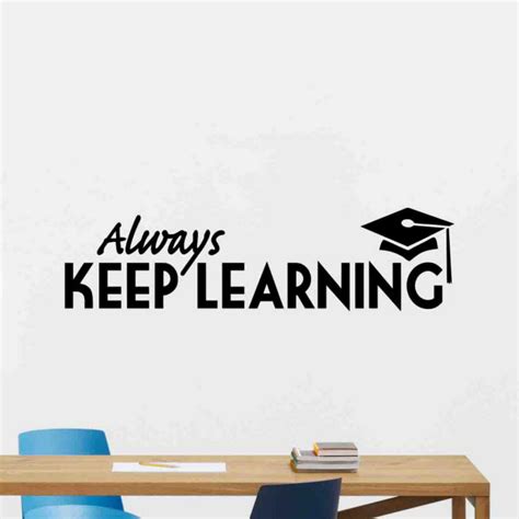 Always Keep Learning Wall Decal Education Quote Teacher T Etsy