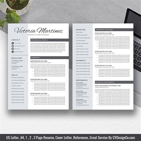 Microsoft (cv) templates for word. Best Selling MS Office Word Resume / CV Bundle The ...