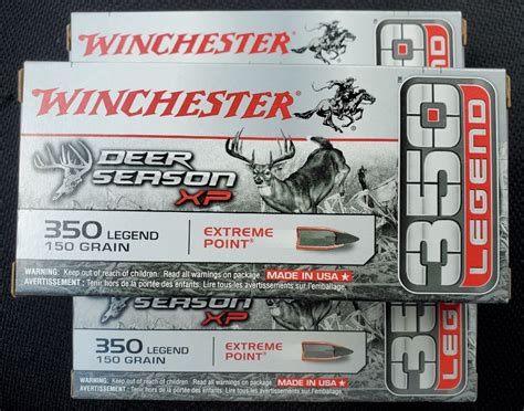 100 Rounds 350 Legend Winchester 150gr Deer Season Xp Extreme Point