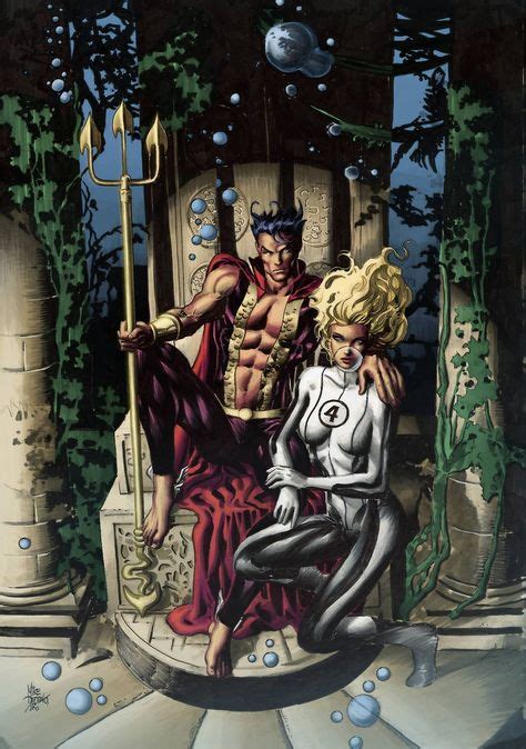 Namor And Sue Storm By Mike Deodato Jr With Images Marvel Comics Art Cosmic Comics Dc