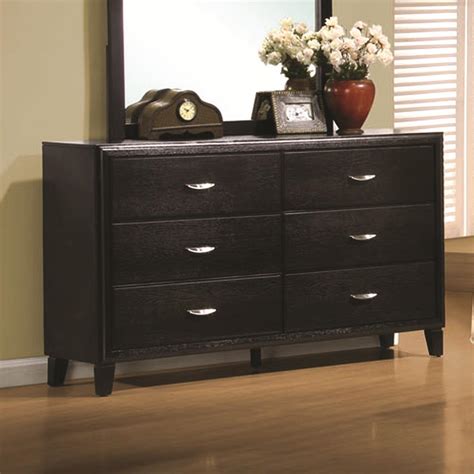 Coaster Nacey Stained Black 6 Drawer Dresser Value City Furniture