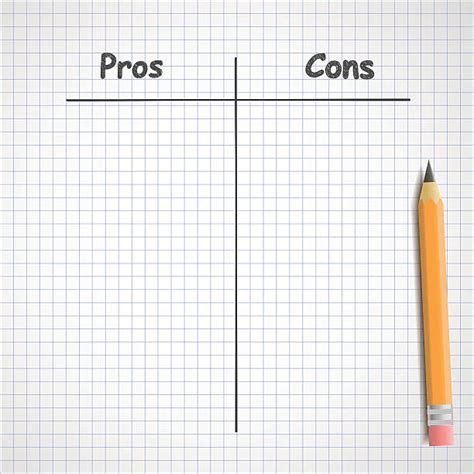 130 Pros And Cons Chart Stock Illustrations Royalty Free Vector