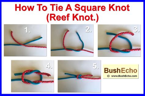 How To Tie A Square Knot Bushecho