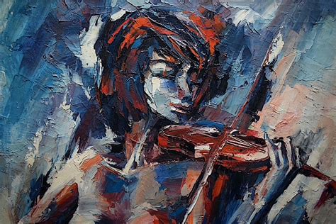 Christian Jequel Violinist Female Nude Violin Music XX Rt525 Abstract