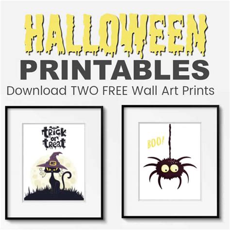 Free Printable Halloween Wall Art Set Of 2 Clean Eating With Kids
