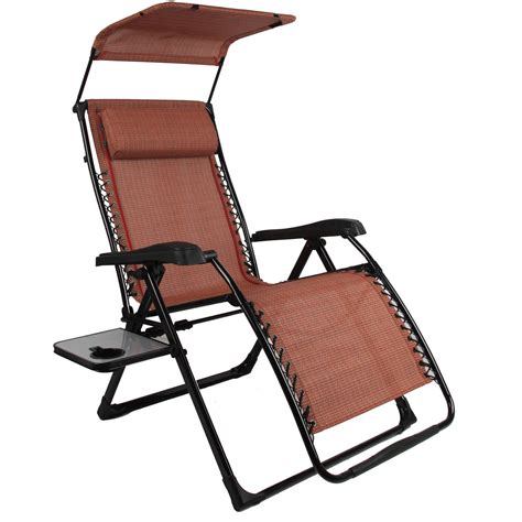 Bestmassage patio chairs lounge chair zero gravity chair 2 pack recliner w/folding canopy shade and cup holder for outdoor funiture (black). Mainstays Extra-Large Zero Gravity Chair with Side Table ...