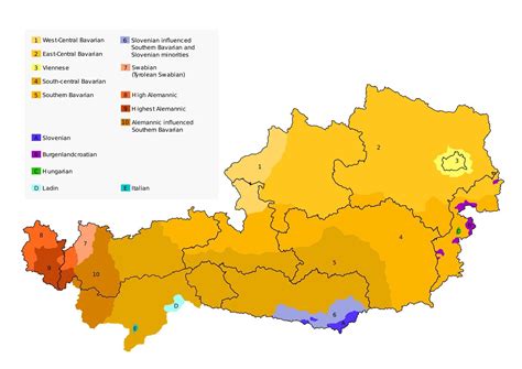 A Language And Dialect Map Of Austria In 2020 Dialect Austria Language