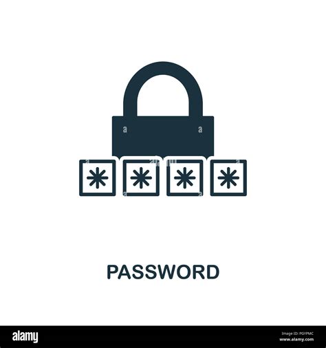 Password Icon Monochrome Style Design From Internet Security