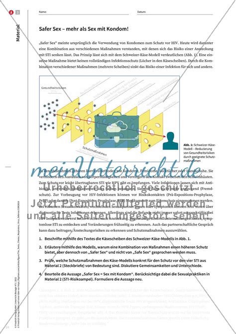 risiko trotz safer sex meinunterricht