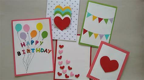 A greeting card is a piece of card stock, usually with an illustration or photo, made of high quality paper featuring an expression of friendship or other sentiment. 5 Cute & Easy Greeting cards | Srushti Patil - YouTube