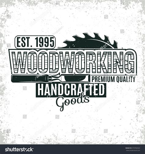 Vintage Woodworking Logo Design Grange Print Stock Vector Royalty Free