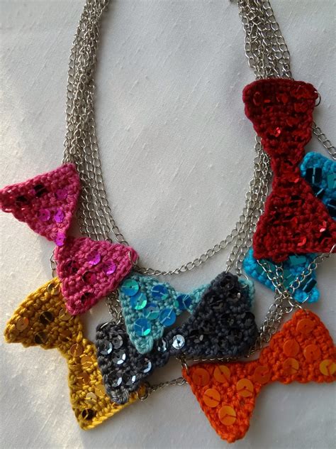 Little Treasures Crocheted Bow Necklaces