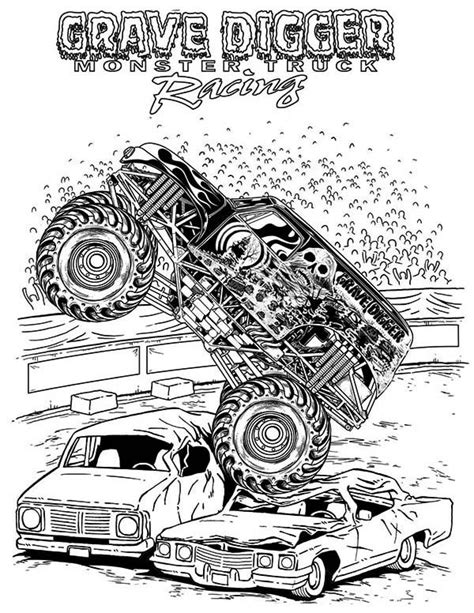 Printable monster truck coloring pages. Monster Truck, Grave Digger Monster Truck Coloring Page ...