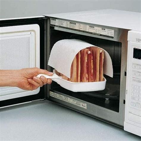 Microwave Bacon Cooker Tray Rack Woowlish
