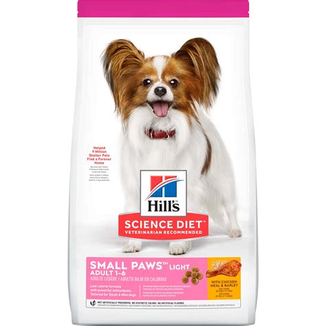 Hills Science Diet Small Paws Light Adult 1 6 45 Lb 2 Kg