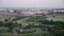 5K stock footage aerial video of United States Air Force Memorial ...