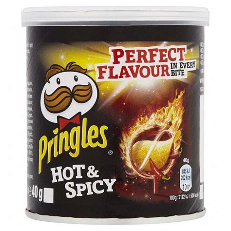 Pringles Hot And Spicy Crisps 40g Approved Food