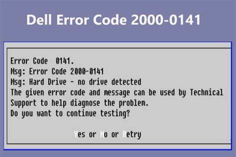 How To Fix Dell Error Code 2000 0141 No Drive Detected Minitool