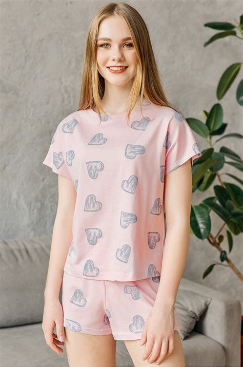 Женская пижама с шортами Happy Fox 6635739 розовый купить оптом в