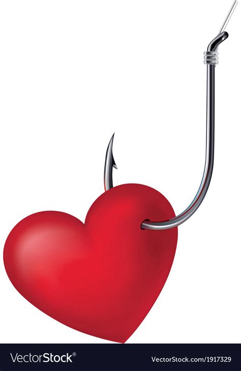 Heart On The Hook Royalty Free Vector Image Vectorstock