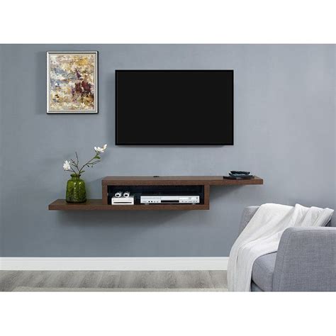 Ascend 60 Asymmetrical Wall Mounted Tv Component Shelf Bedroom Decor