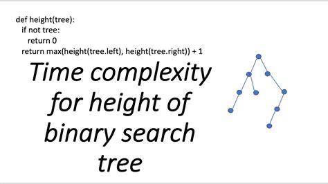 Time Complexity For Height Of A Binary Search Tree Youtube