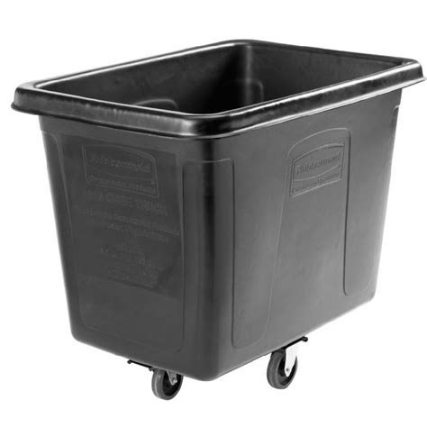 Rubbermaid 1867537 Trash Cart W 500 Lb Capacity Black