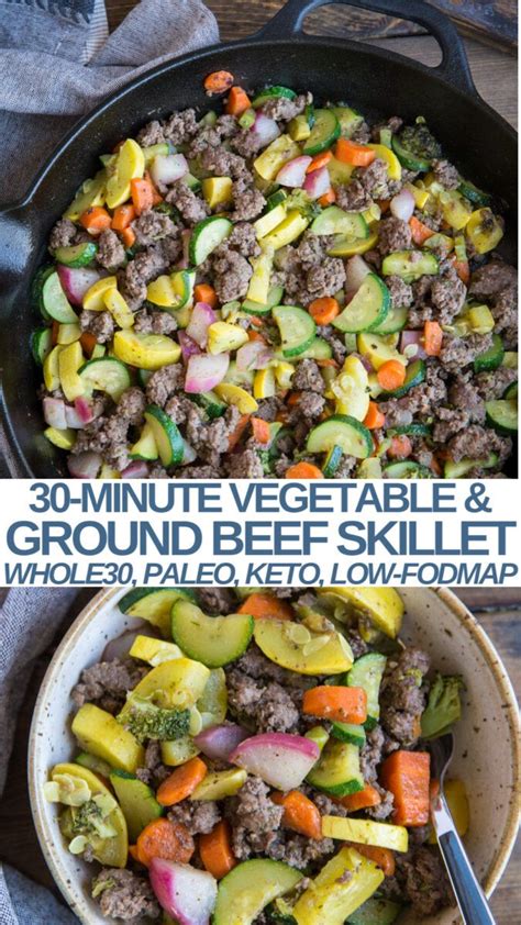 By the way, here's what diabetes doctors do to keep their own blood sugar under control. 30-Minute Vegetable and Ground Beef Skillet in 2020 | Beef ...