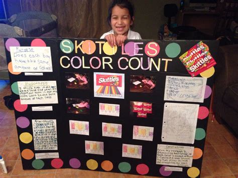 Skittle Color Count Sciencefairproject Science Fair Projects