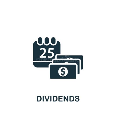Dividends Icon Monochrome Simple Stock Market Icon For Templates Web