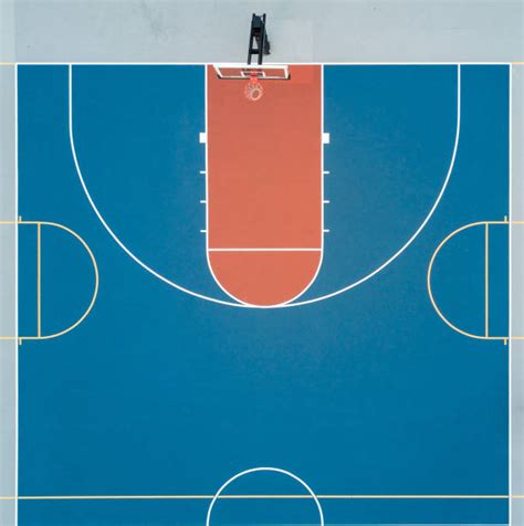 Cancha De Básquetbol Con Las Secciones Y Perspectiva Banco De Fotos E