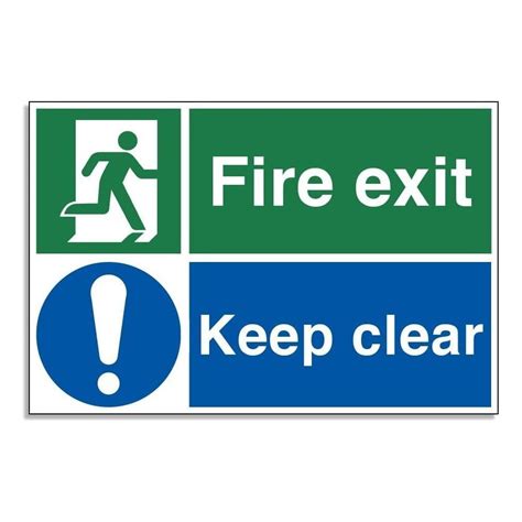 Fire Exit Keep Clear Fire Exit Sign Rsis