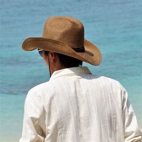 High Quality New Summer Foldable Beach Hats For Men Leather Buckle Wide