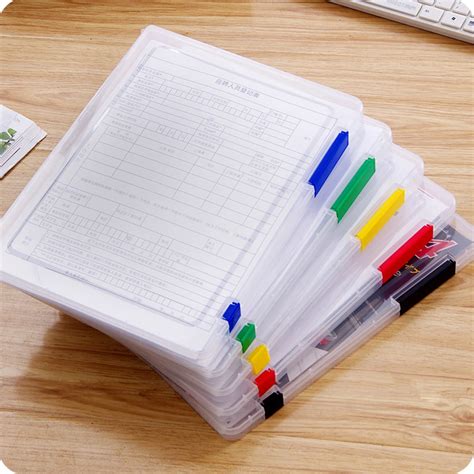Jx Lclyl New A4 Plastic Files Document Case Storage Box Holder
