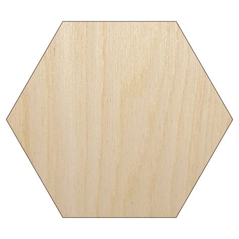 Polygon Solid Wood Shape Unfinished Piece Cutout Craft Diy Projects 6